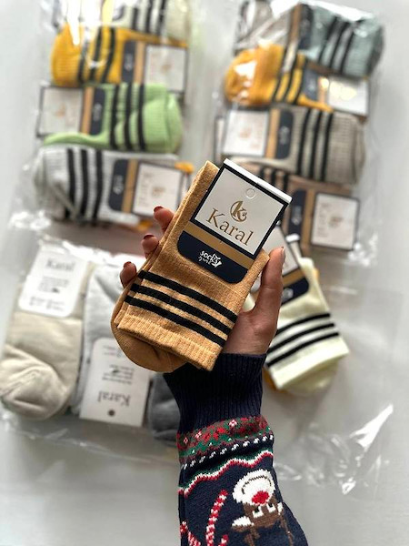 جوراب بچهگانه اسپرت 3 خط سایز 7