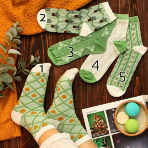 جوراب زنانه نیم ساق دلوین سبز