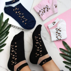 جوراب مچی زنانه پلنگی