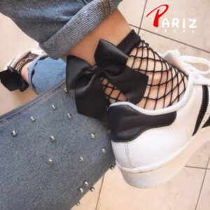 جوراب توری ساده و پاپیون دار 🎀