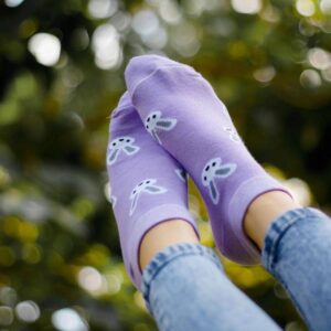 جوراب مچی کیتی تم بنفش