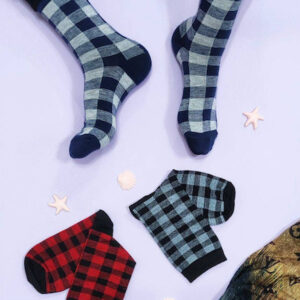 جوراب زنانه ساقدار شطرنجی