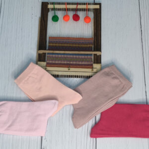 جوراب زنانه ساقدار ساده تم صورتی