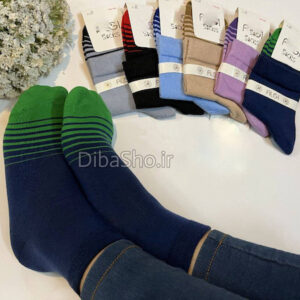 جوراب زنانه نیم ساق پنجه رینگی