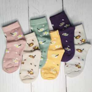 جوراب بچه گانه نیم ساق بابونه سایز 4