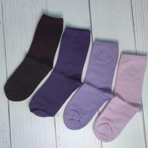 جوراب زنانه ساقدار ساده تم بنفش