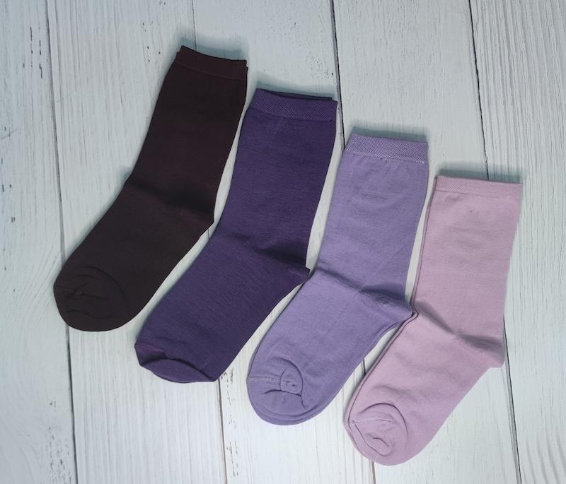 جوراب زنانه ساقدار ساده تم بنفش