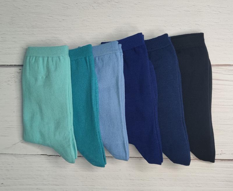 جوراب زنانه ساقدار ساده تم آبی