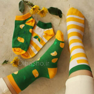 جوراب زنانه مچی لیموترش تا به تا