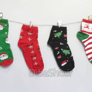 جوراب زنانه نیم ساق کریسمس