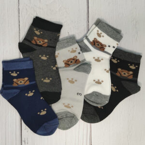 جوراب بچه گانه نیم ساق خرسی سایز 3