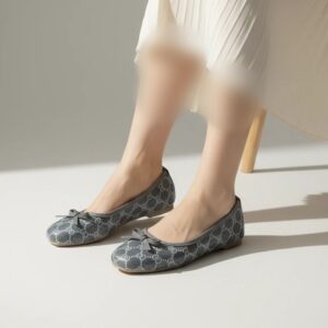 کفش ونس کالج پاپیونی زنانه طوسی طرح GUCCI
